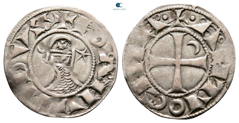 Principality of Antioch. Antioch. Bohemond III AD 1163-1201. 
Denier AR

18 m...