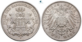 Germany. Hamburg. J.  AD 1914. 2 Mark