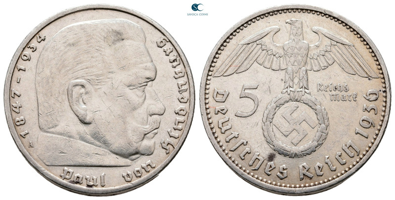 Germany. AD 1936. 
5 Reichsmark

29 mm, 13,92 g



Very Fine