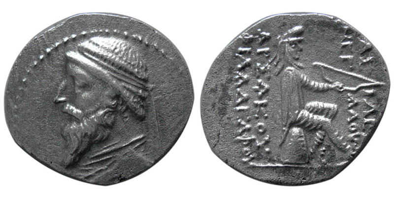 KINGS of PARTHIA. Artabanus III, 126-122 BC. AR Drachm (3.82 gm; 20 mm). Diademe...