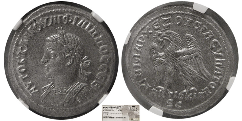 SYRIA, Seleucis and Pieria. Antioch. Philip II. AD 247-249. BI Tetradrachm (12.4...