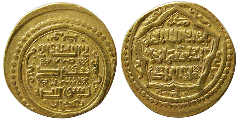 ILKHANID, Abu Sa'id. 1316-1335 AD. Gold Heavy Dinar (9.18 gm; 24 mm). Shiraz min...