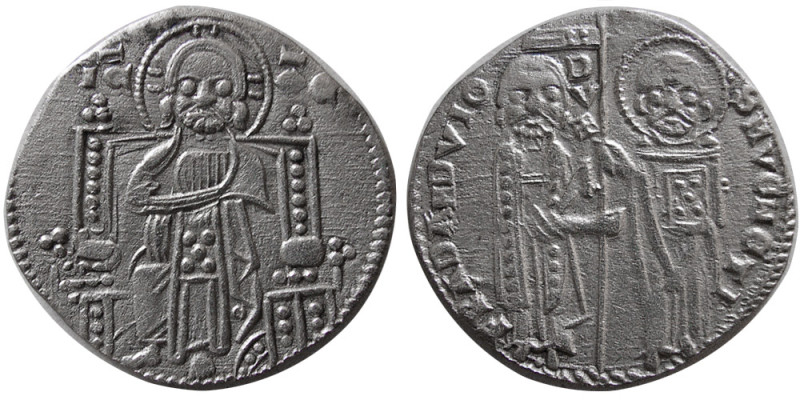 ITALY, Venice. Giovanni Soranzo. 1312-1328. AR Grosso (2.03 gm; 20 mm). Christ e...