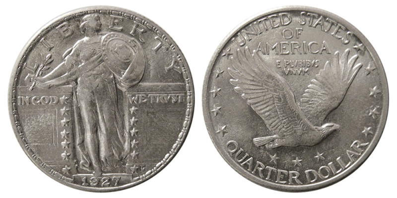 UNITED STATES. 1927. Quarter Dollar. Choice UNC. Fully Lustrous.