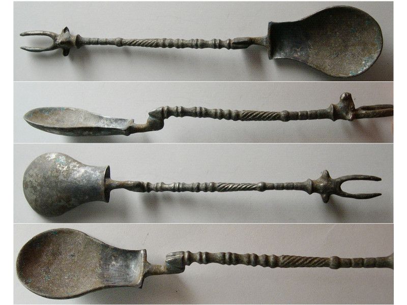 GREEK, HELLINISTIC PERIOD, Circa 3rd-2nd Century BC. Silver Spoon (155 mm; 28 mm...