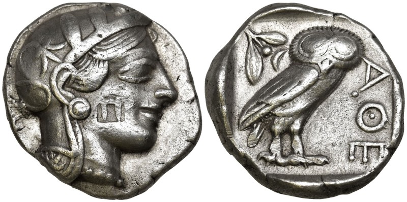 ATTICA. Athens. (Circa 454-404 BC)
AR Tetradrachm (25.9mm 16.97g)
Obv: Head of...