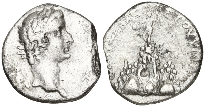 CAPPADOCIA. Caesaraea-Eusebia. Tiberius (14-37 AD).
AR Drachm (17.4mm 2.95g)
O...