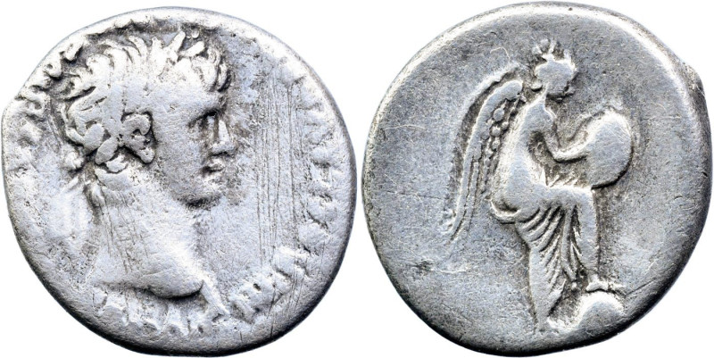 CAPPADOCIA. Caesarea. Nero (54-68 AD).
AR Hemidrachm (13.8mm 1.63g)
Obv: Laure...