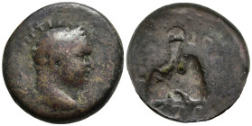 CAPPADOCIA. Caesarea. Domitian (81-96 AD)
AE Bronze (17.7mm 5.25g)
Obv: Laureate head of Domitian right
Rev: Mount Argaeus with wreath
RPC II, 168...