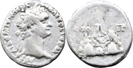 CAPPADOCIA. Caesaraea-Eusebia. Domitian (81-96 AD)
AR Didrachm (Silver, 21 mm, 6.59 g, 6 h), RY 13 = 93/4.
Obv: ΑΥΤ ΚΑΙ ΔΟΜΙΤΙΑΝΟϹ ϹЄΒΑϹΤΟϹ ΓЄΡΜ. La...
