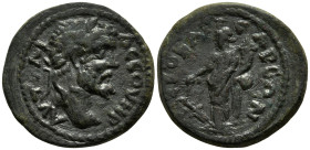 CILICIA. Diocaesarea. Septimius Severus (193-211 AD)
AE Bronze (19.7mm 5.1g)
Obv: AYT KAI Λ CEOYHΡ. Laureate head right
Rev: ΔIO KAICAΡEΩN. Tyche s...