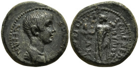 PHRYGIA. Eumeneia. Nero. (54-68 AD). Iulius Kleon (high priest of Asia)
AE Bronze (19.5mm 5g)
Obv: ΝΕΡΩΝ ΣΕΒΑΣΤΟΣ. Draped bust of Nero right
Rev: Ε...