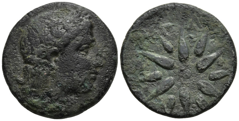 MYSIA. Gambrion. (4th century BC)
AE Bronze (13.9mm 2.31g)
Obv: Laureate head ...