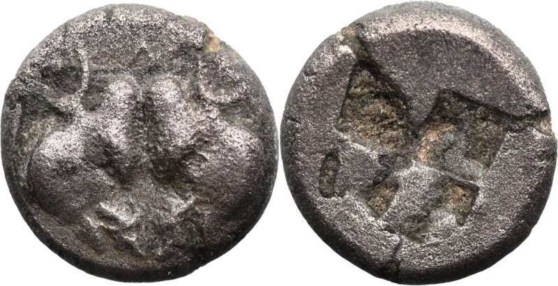 LESBOS. Mytilene. (Circa 550-480 BC).
Bl 1/12 Stater (10mm 1.44g)
Obv: Confron...