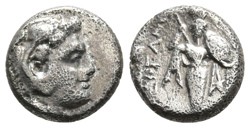 MYSIA. Pergamon. (Circa 310-282 BC).
AR Diobol (10.1mm 1.32g)
Obv: Head of Her...