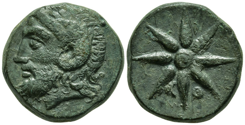 TROAS. Thymbria. (4th century BC).
AE Bronze (16.5mm 6.1g)
Obv: Laureate head ...