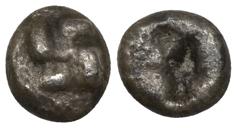 IONIA. Uncertain. (625-600 BC)
AR 1/12 Stater or Diobol (9.6mm 1.07g)
Obv: Clo...