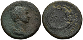 Trajan (98-117 AD) Rome
AE Semis (22.8mm 6.98g)
Obv:IMP CAES NER TRAIANO OPTIMO AVG GERM, radiate and draped bust right
Rev: DAC PARTHICO P M TR PO...