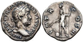 Hadrian (117-138 AD). Rome
AR Denarius (19.2mm 3.1g)
Obv: IMP CAESAR TRAIAN HADRIANVS AVG, laureate head of Hadrian right
Rev: P M TR P COS III, Ha...
