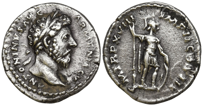 Marcus Aurelius (161-180 AD). Rome
AR Denarius (17.9mm 3.27g)
Obv: ANTONINVS A...