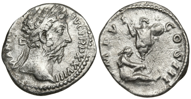 Marcus Aurelius (161-180 AD). Rome
AR Denarius (18.1mm 3.02g)
Obv: M ANTONINVS...