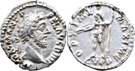 Commodus (177-192 AD). Rome
AR Denarius (18.mm 3.35g)
Obv: M COMM ANT P FEL AVG BRIT. Laureate head right.
Rev: OPTIMO MAXIME / CVPP. Jupiter stand...