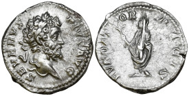 Septimius Severus (193-211 AD). Rome
AR Denarius (19.4mm 3.54g)
Obv: SEVERVS PIVS AVG. Laureate head right
Rev: FVNDATOR PACIS. Septimius Severus, ...