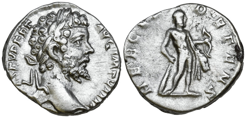 Septimius Severus (193-211 AD) Rome
AR Denarius (16.5mm 3.05g)
Obv: L SEPT SEV...