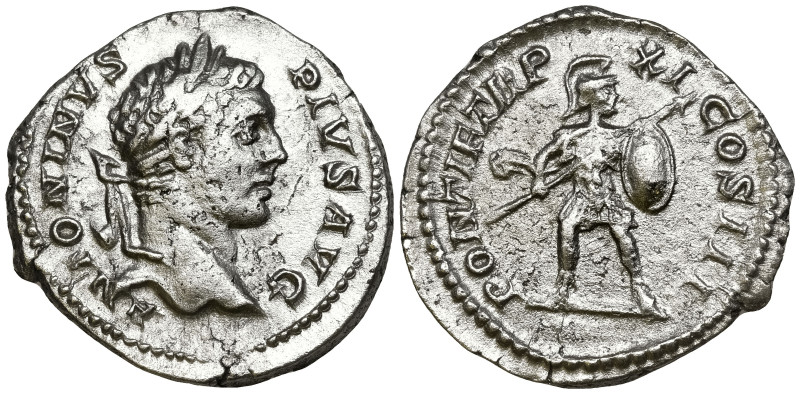 Caracalla (198-217 AD). Rome
AR Denarius (19.7mm 2.94g)
Obv: ANTONINVS PIVS AV...