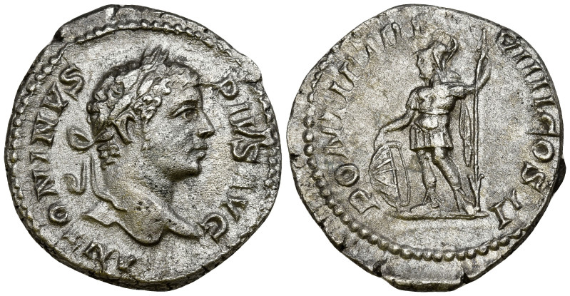 Caracalla (198-217 AD). Rome
AR Denarius (19.1mm 3.16g)
Obv: ANTONINVS PIVS AV...