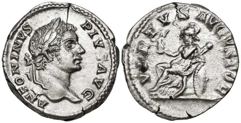 Caracalla (198-217 AD). Rome
AR Denarius (19.2mm 3.58g)
Obv: ANTONINVS PIVS AV...