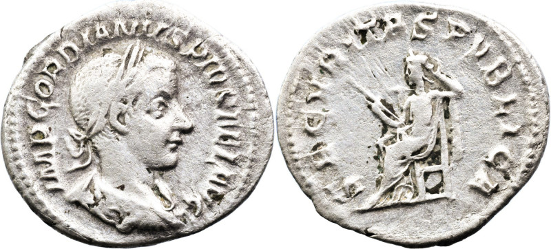 Gordian III (238-244 AD). Rome
AR Denarius (20mm 2.26g)
Obv: IMP GORDIANVS PIV...