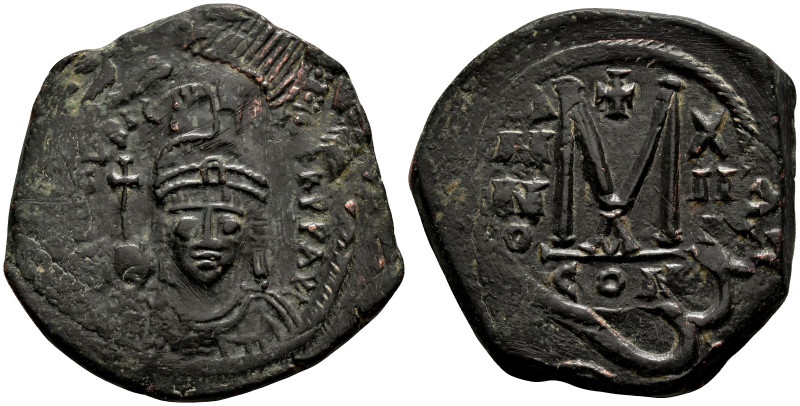 Maurice Tiberius (582-602 AD). Constantinople
AE Follis (30.2mm 10.9g)
Obv: D ...