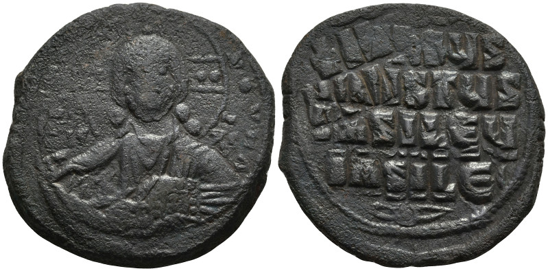 Basil II Bulgaroktonos, with Constantine VIII (976-1025 AD). Constantinople
AE ...