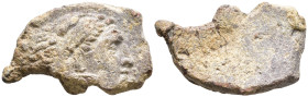 KINGS OF MACEDON. Alexander III 'the Great' (336-323 BC).
Lead Seal (7.33g 16.4mm diameter)
Obv: Head of Herakles to right, wearing lion's skin head...