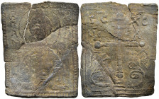 Byzantine Amulet
PB Lead (7.81g 30.3mm diameter)
Obv: Half-length bust facing
Rev: IC - XC / NI-KA. Large cross on steps, all within decorated squa...