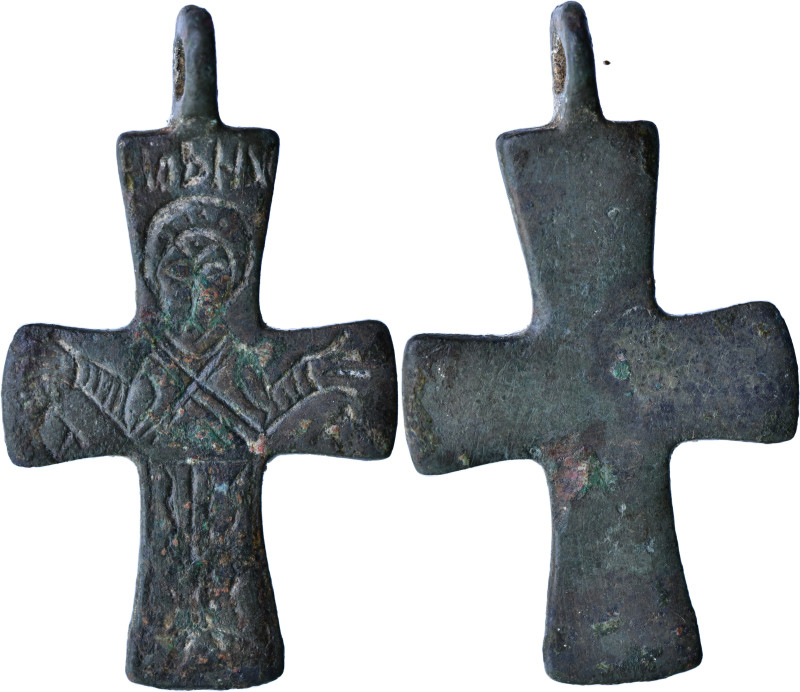 Antiquities
Byzantine bronze cross
(6g 44mm diameter)