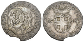 Carlo Emanuele II con la Reggenza della Madre (1639-1648) - 5 Soldi (II Tipo) 1648 Torino - Mi - gr. 4,15 - Cudazzo #872b

BB+

SPEDIZIONE SOLO IN...