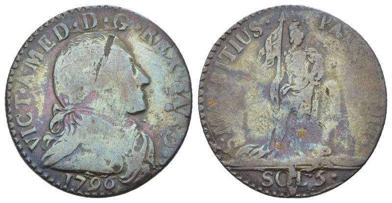 Vittorio Amedeo III (1773 - 1796) - 5 Soldi 1796 - Cu - Montenegro #392

MB
...