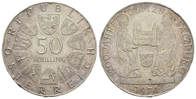 Austria - 50 Scellini 1974 - Cattedrale di Salzburg - Ag 640 - KM# 2921

BB
...