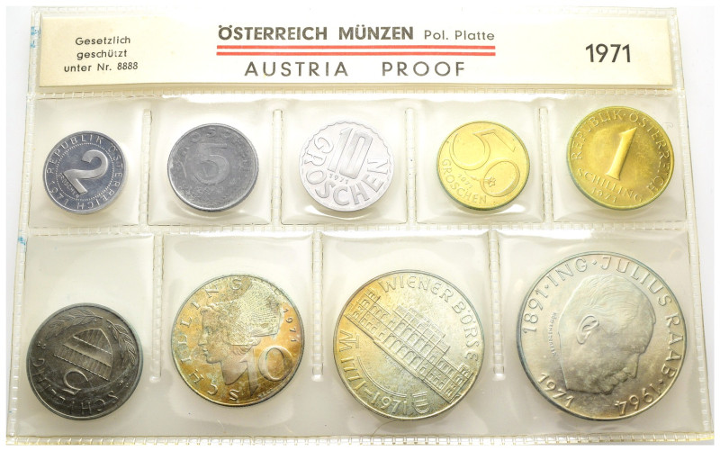 Austria - Proof Set 1971 - 9 valori - nominali vari

SPEDIZIONE IN TUTTO IL MO...