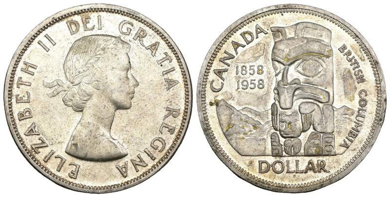 Canada - Elisabetta II (1952-2022) - 1 Dollaro 1958 "British Columbia" - Ag

S...