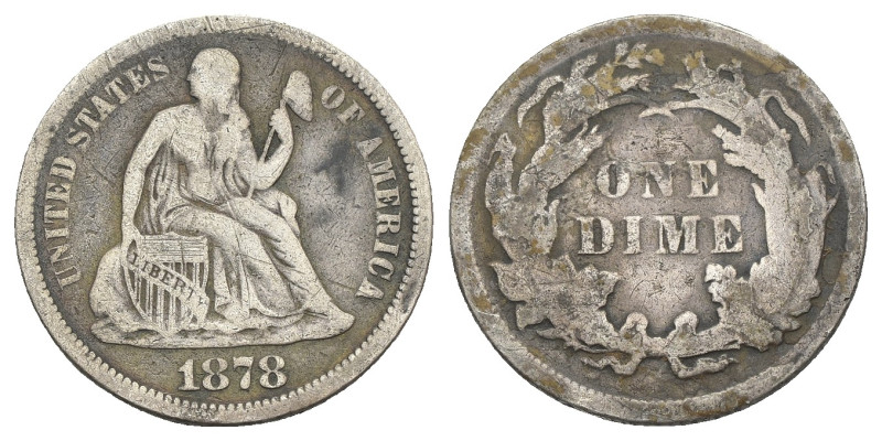 Stati Uniti d'America (1776-oggi) - 1 Dime 1878 - Ag - KM# A92

MB/BB

SPEDI...