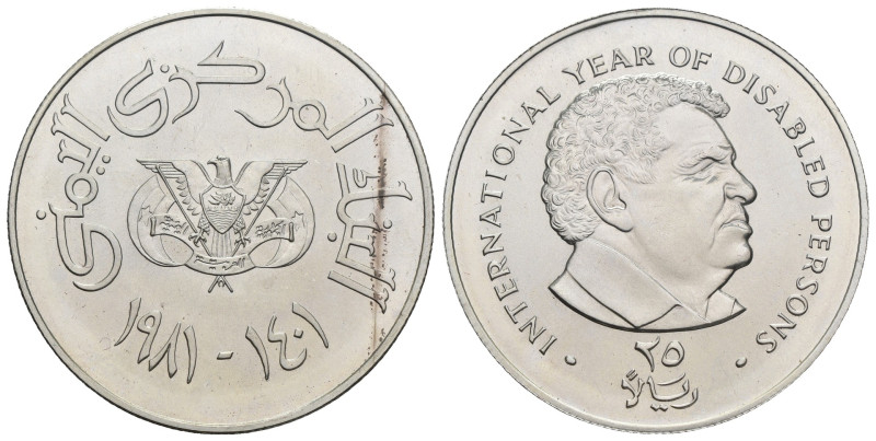 Yemen - 25 Riyal 1981 - International Year of Disabled Persons - Ag. - Y 46

F...