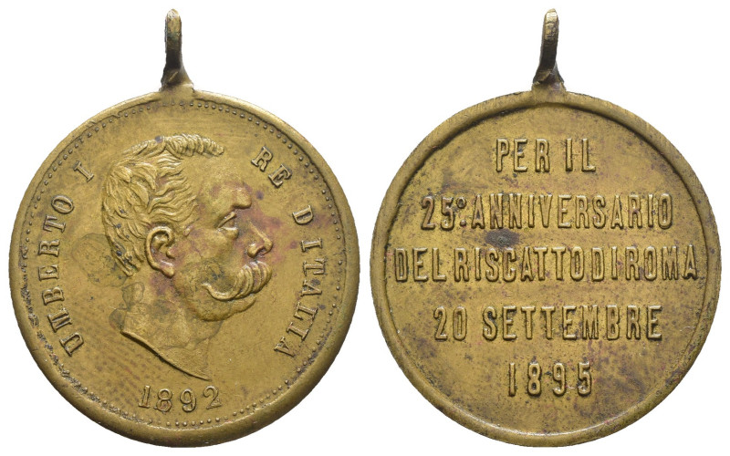 Umberto I (1878 - 1900) - Medaglia 25° anniversario del Riscatto di Roma, 20 Set...