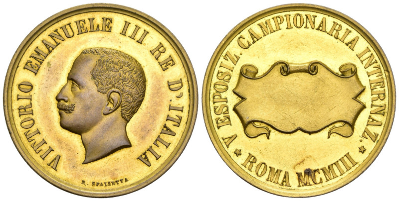 Medaglia - Vittorio Emanuele III (1900-1943) V°Esposizione Campionaria Internazi...