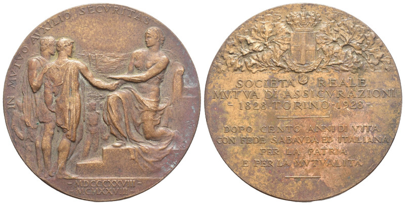 Medaglia - Centenario Società Reale Mutua di Assicurazioni - Torino 1828/1928 - ...