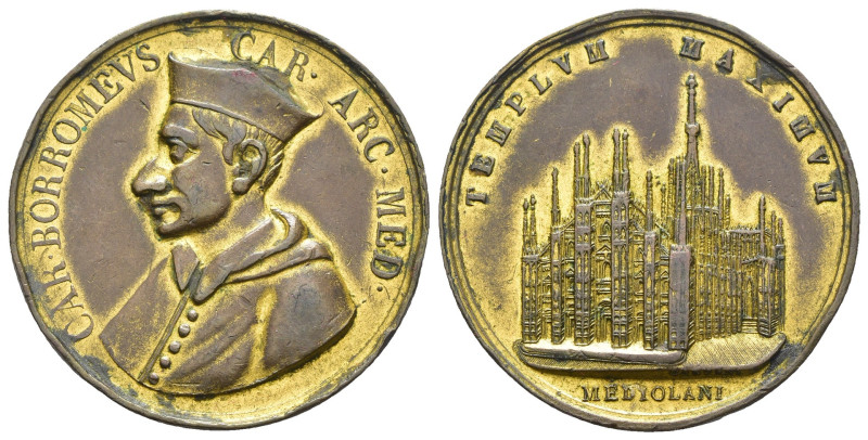 Cardinale Carlo Borromeo (1528-1584) - Duomo di Milano - Ae Dorato - Gr.14,5 - m...