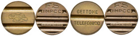 Italia - lotto 2 gettoni telefonici 1947 - FS INPCC

qFDC.

SPEDIZIONE SOLO IN ITALIA - SHIPPING ONLY IN ITALY