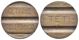 Gettone telefonico - TETI Roma 1945 - gr. 6

MB

SPEDIZIONE SOLO IN ITALIA - SHIPPING ONLY IN ITALY